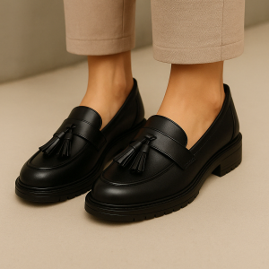 Mocassin à pompons chic