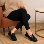 Mocassin à pompons chic - Noir