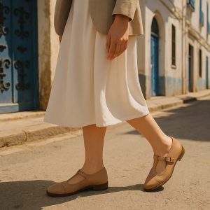 Mocassin à bride et détails perforés