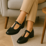 Mocassins à bride réglable et boucle métallique