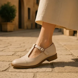 Mocassin à bride et détails perforés