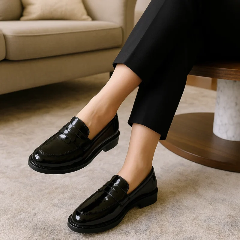 Mocassin verni Noir