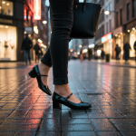 Escarpins Mary Jane Laqués Noirs | Bloc Talons Classique