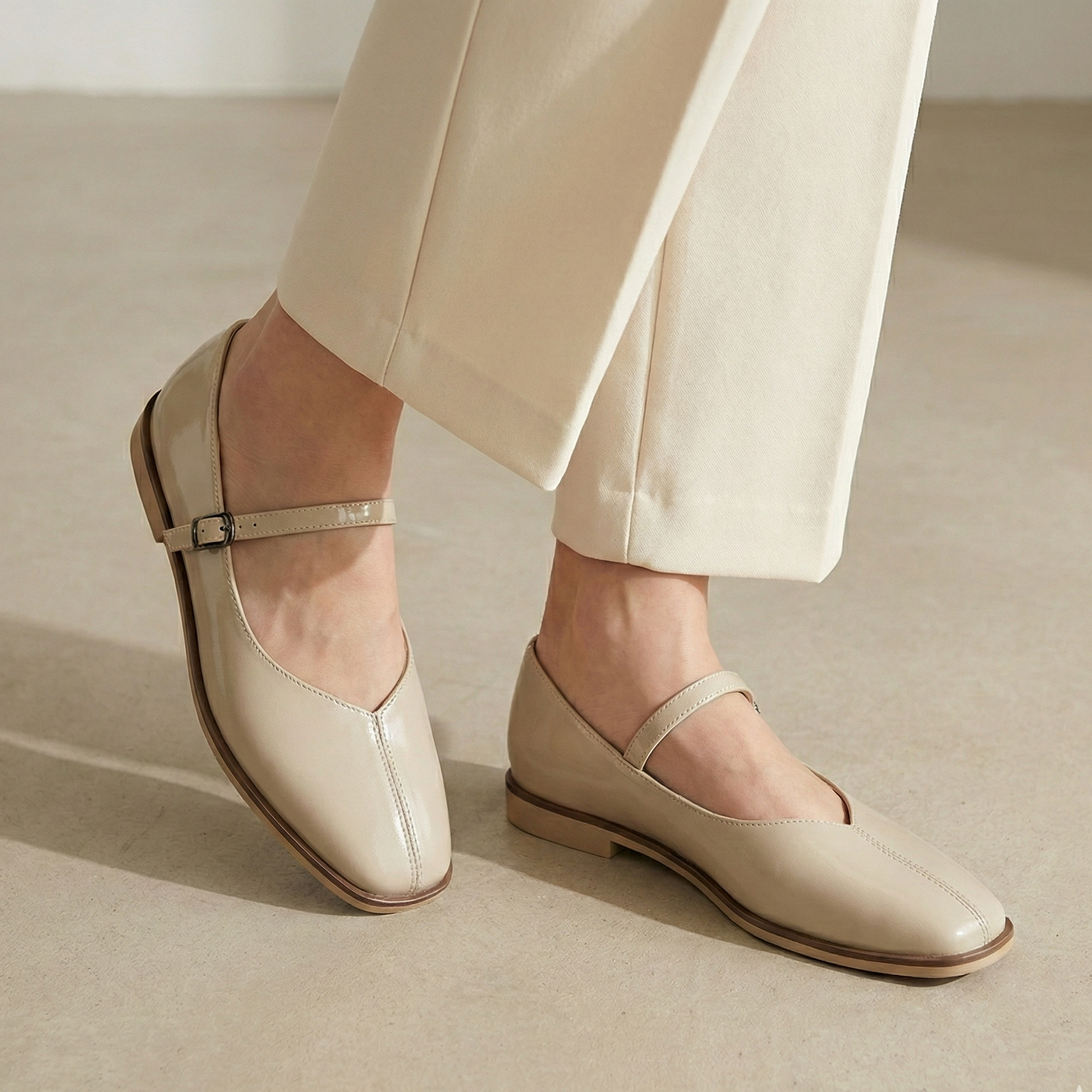 Ballerines plates à bride fine – Chaussures élégantes style Mary Jane