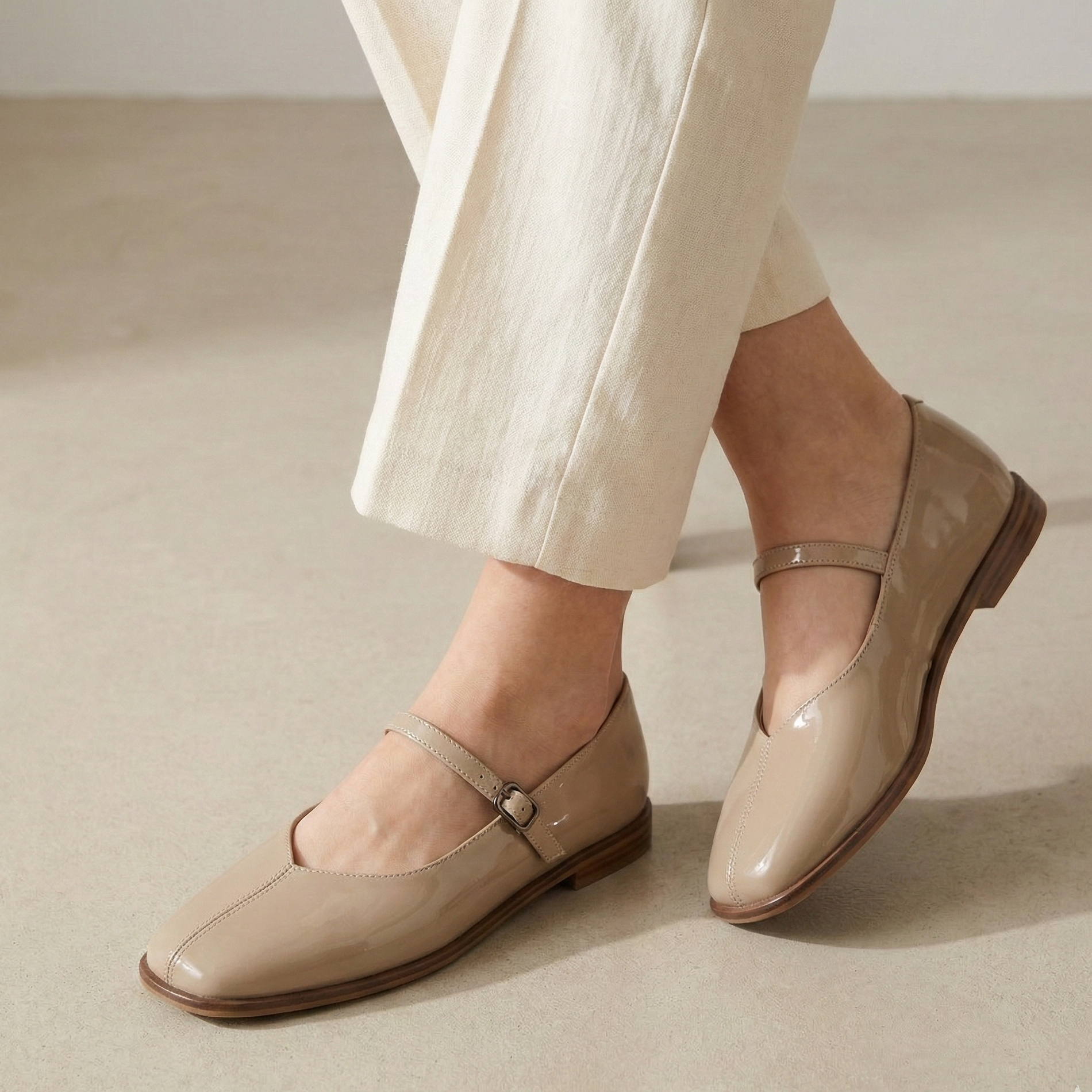 Ballerines plates à bride fine – Chaussures élégantes style Mary Jane – Image 4