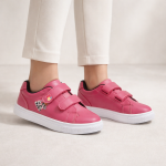 🇩🇪 Baskets Enfant Roses à Scratch – Motif Cartoon & Style Tendance